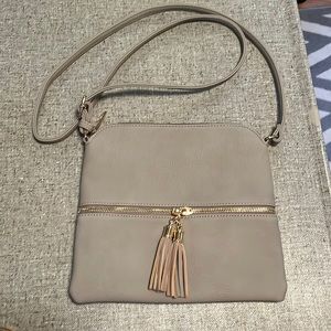 Grey crossbody bag